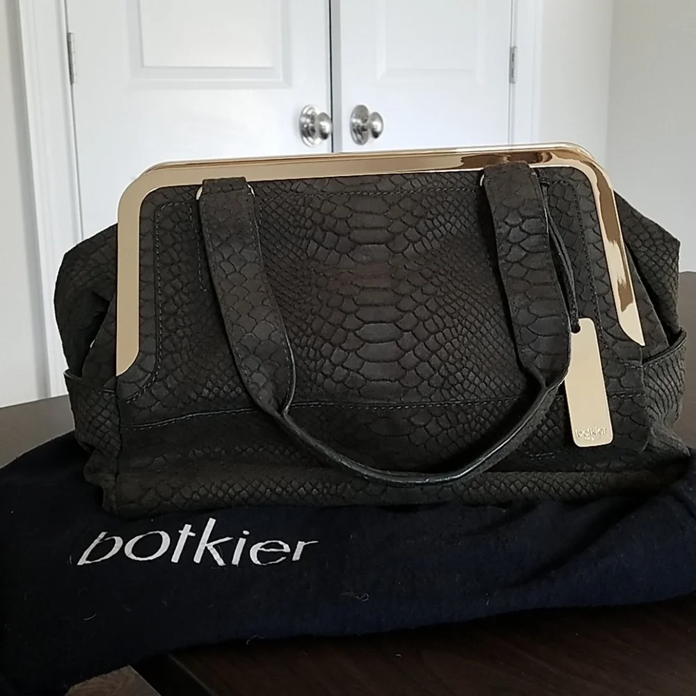 Botkier Misha Satchel snake embossing olive Bag Purse